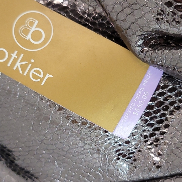 Botkier Snakeskin Metallic Pewter Boho Bag - Picture 3 of 7